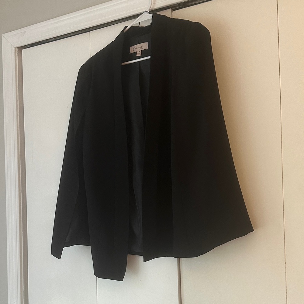 White House Black Market Black Open-Front Blazer